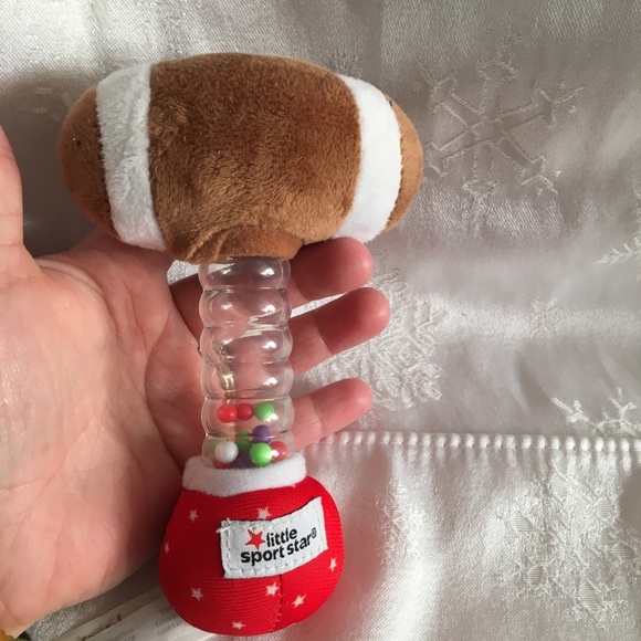 Plush football with baby rattle - Picture 2 of 3